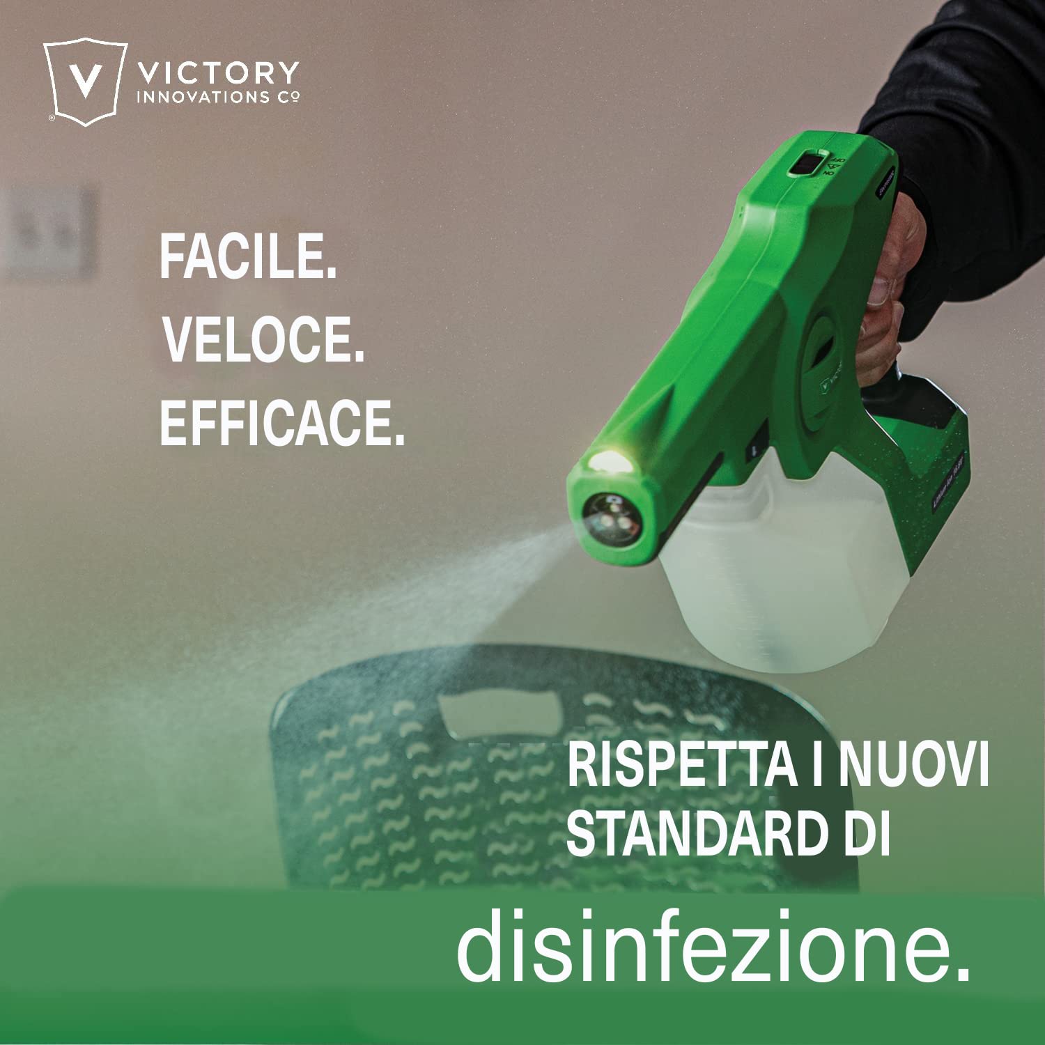 Victory Innovations Cordless Electrostatic Handheld Sprayer for Disinf ...