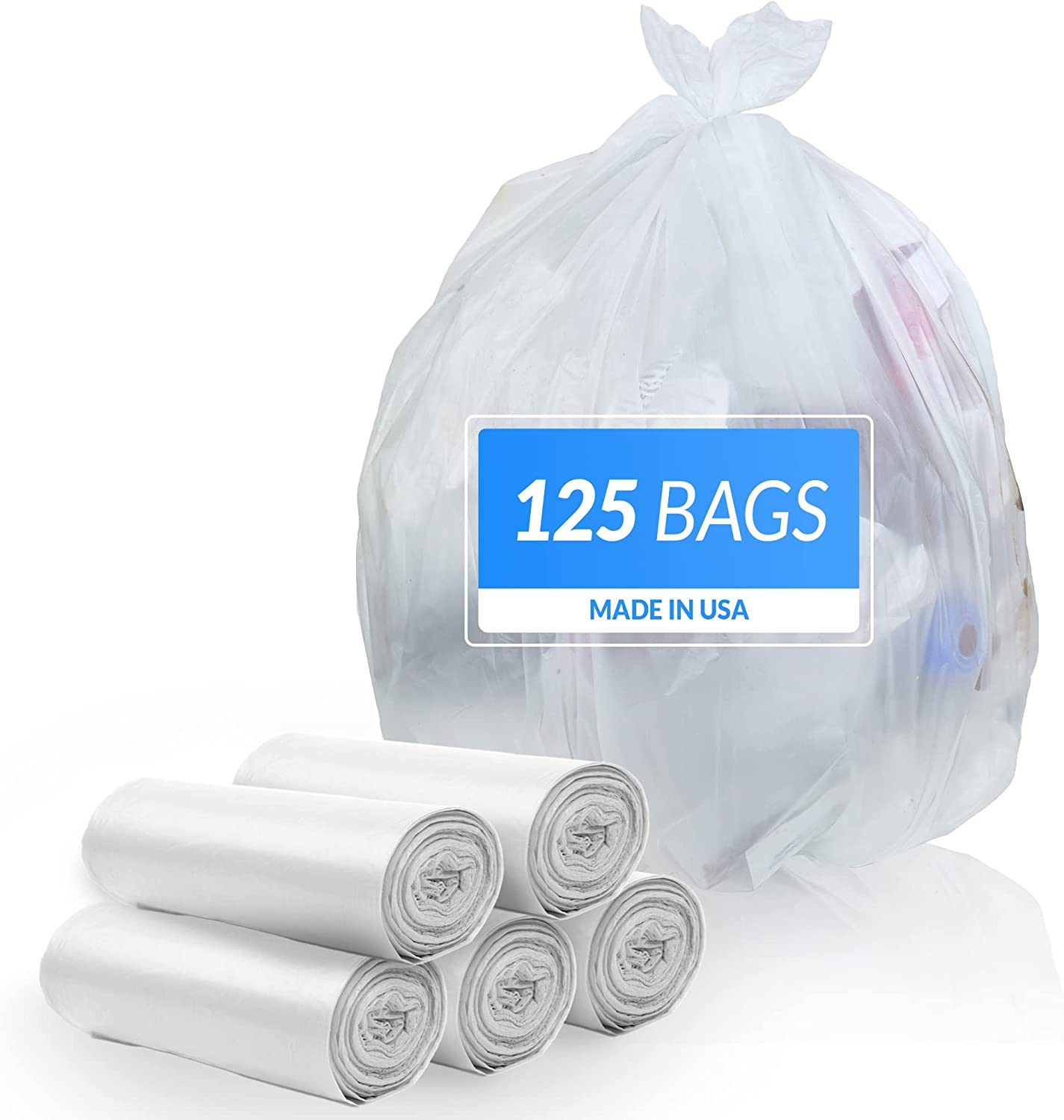 Reli. SuperValue 16-25 Gallon Trash Bags (500 Count Bulk) Clear Garbage bags